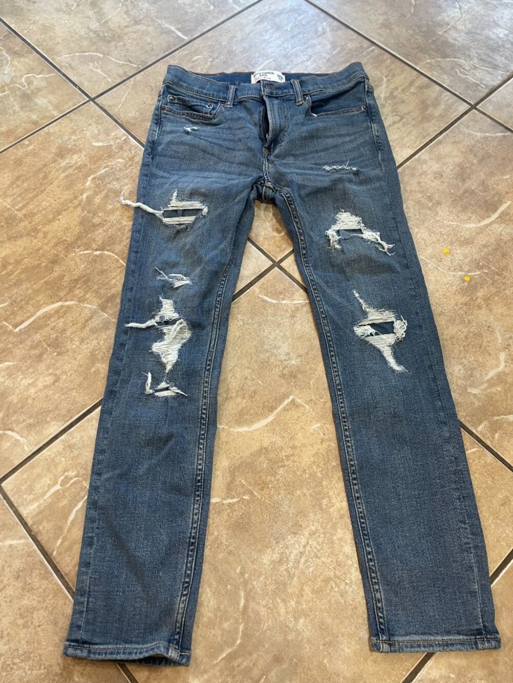 Abercrombie Kids Super Skinny Distressed Jeans 13/14